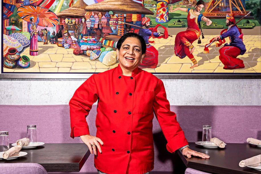 Chef Rupa Vira in her restaurant in Ashburn, Va. (Scott Suchman/for The Washington Post)